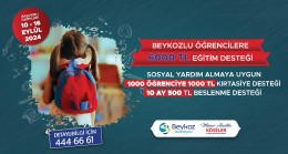 BEYKOZLU ÖĞRENCİLERE 6 BİN LİRA KIRTASİYE VE BESLENME DESTEĞİ