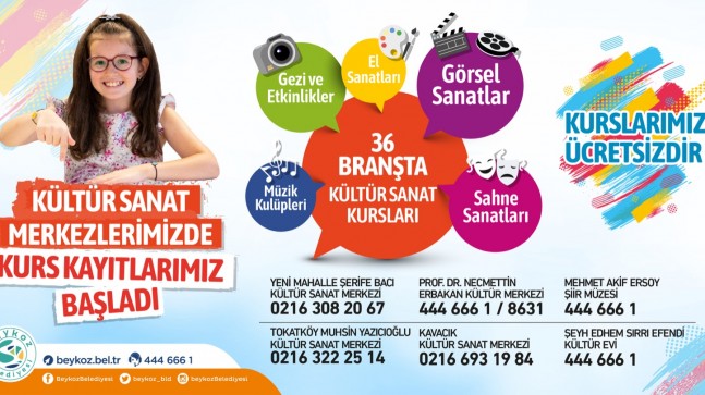 Kültür-Sanat ve Eğitim Kurs Kayıtları Başladı!..