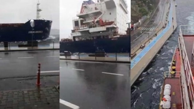 Dev Yük Gemisi Beykozu teğet geçti