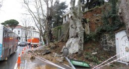 Beykoz’da bir istinat duvarı çöktü!..