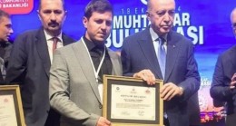 Cumhurbaşkan Erdoğan’dan Muhtar Turaman’a Sertifika
