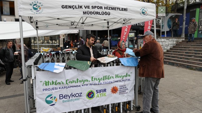 BEYKOZ’DA “ATIKLAR ÇANTAYA ENGELLİLER HAYATA” DÖNÜYOR