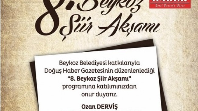 Beykoz’da Şiir Akşamı!..