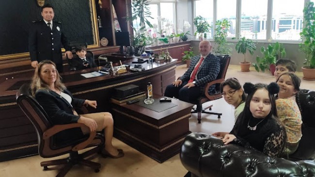 Beykoz Emniyet Müdürlüğüne 23 Nisan Öğrenci Ziyareti