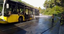 Beykoz’da İETT otobüsü yandı!..