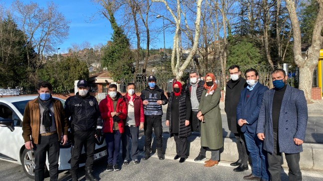 AK Parti Beykoz’dan görev başındaki polise doğum günü sürprizi!..