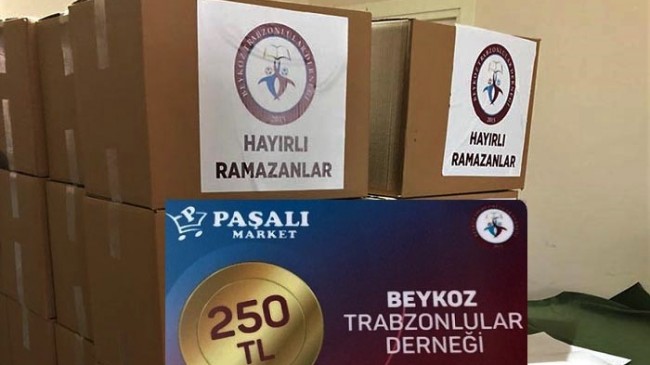 Beykozlu Trabzonlulardan 160 haneye ramazan desteği!…